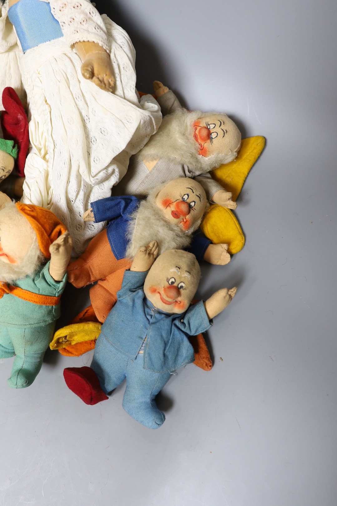 A Chad Valley Snow White and the Seven Dwarves, Snow White 37 cms high.